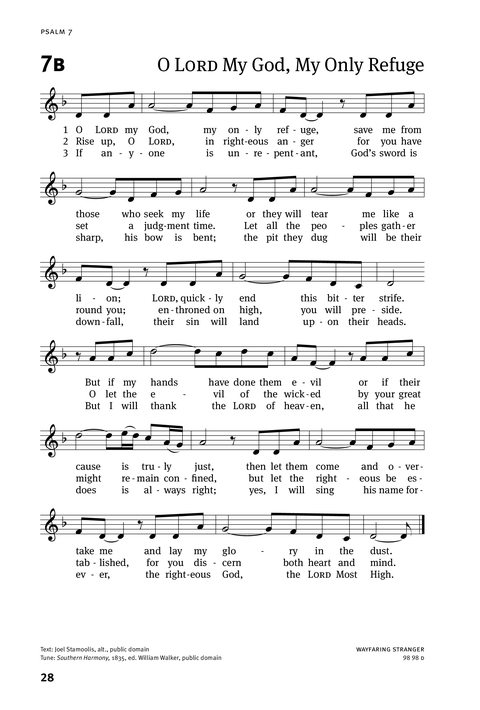 Christian Worship: Psalter page 28