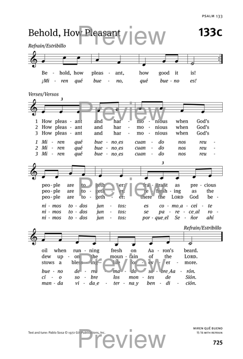 Christian Worship: Psalter page 725