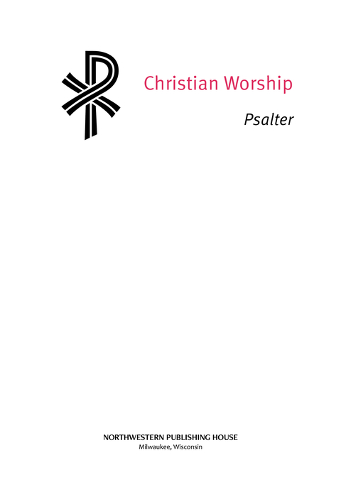 Christian Worship: Psalter page i