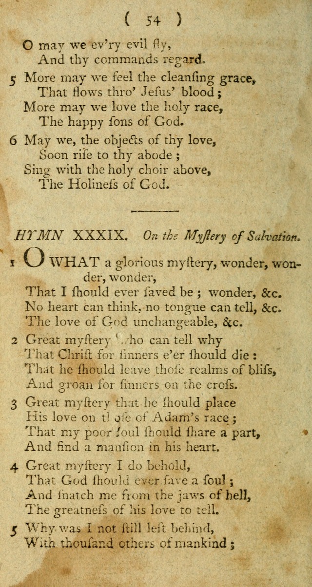 A Collection of Hymns for the use of Christians page 128