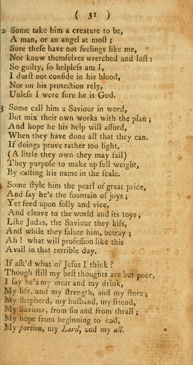A Collection of Hymns for the use of Christians page 31