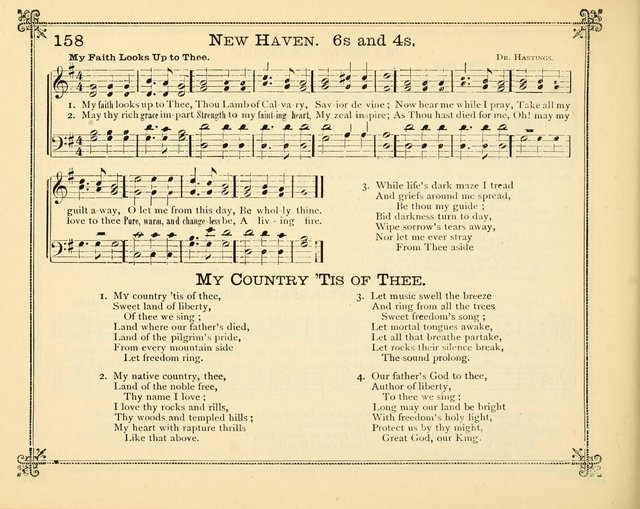 Carols of Joy: choice collection of songs and hymns for the Sunday School, Bible class, and the Home Circle to which has been added an easy method of Rudimental Instruction in Music, for Weekday Study page 158