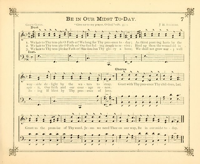 Carols of Joy: choice collection of songs and hymns for the Sunday School, Bible class, and the Home Circle to which has been added an easy method of Rudimental Instruction in Music, for Weekday Study page 7