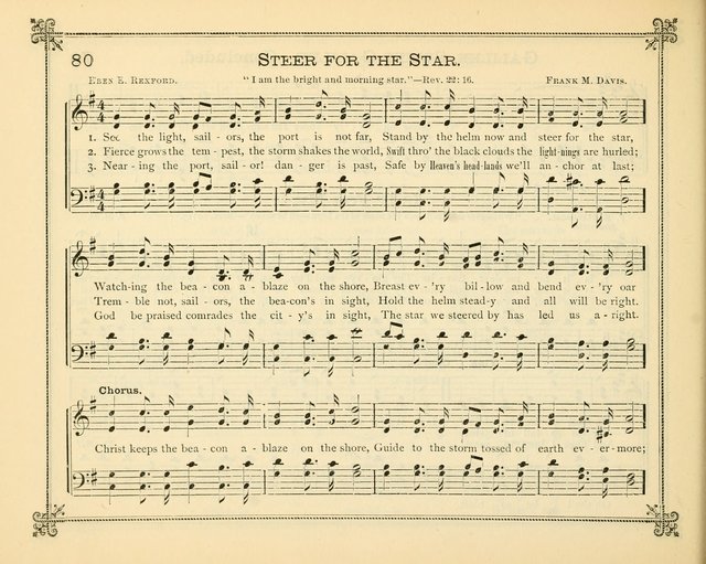Carols of Joy: choice collection of songs and hymns for the Sunday School, Bible class, and the Home Circle to which has been added an easy method of Rudimental Instruction in Music, for Weekday Study page 80