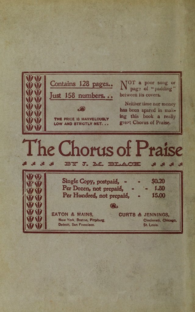 The Chorus of Praise: for use in Sunday Schools, Young People