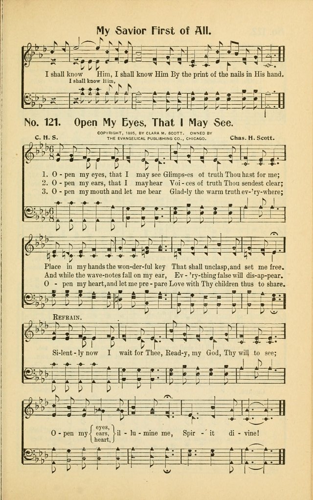 Diadems: a collection of religious songs, new and old, for the church and Sunday school page 121