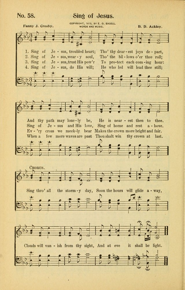 Diadems: a collection of religious songs, new and old, for the church and Sunday school page 58