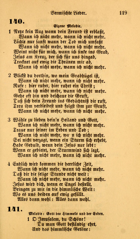 Die Deutsche Ausgabe der Englischen und Deutschen Frohen Botschaftslieder: zum Gebrauch bei Erweckungs- und Gebetsversammlungen (Ebenezer Hymnal) page 119