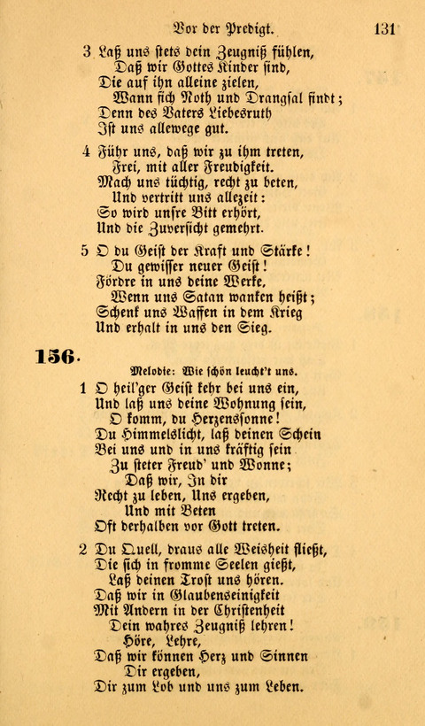 Die Deutsche Ausgabe der Englischen und Deutschen Frohen Botschaftslieder: zum Gebrauch bei Erweckungs- und Gebetsversammlungen (Ebenezer Hymnal) page 131