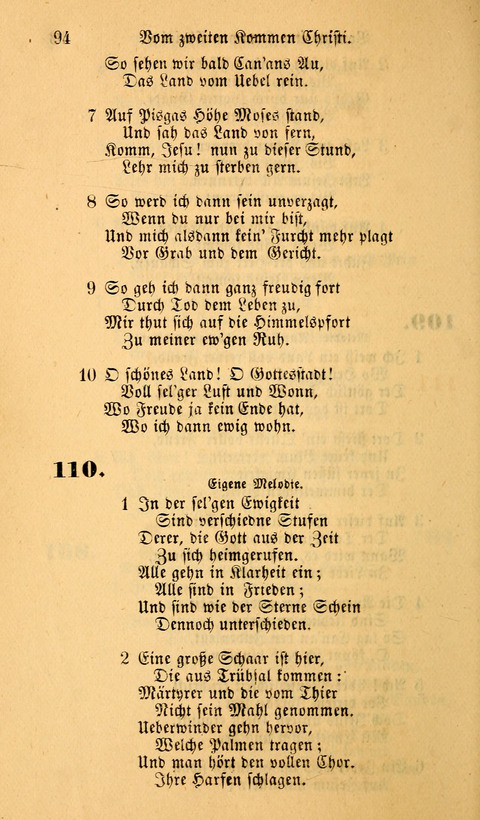 Die Deutsche Ausgabe der Englischen und Deutschen Frohen Botschaftslieder: zum Gebrauch bei Erweckungs- und Gebetsversammlungen (Ebenezer Hymnal) page 94