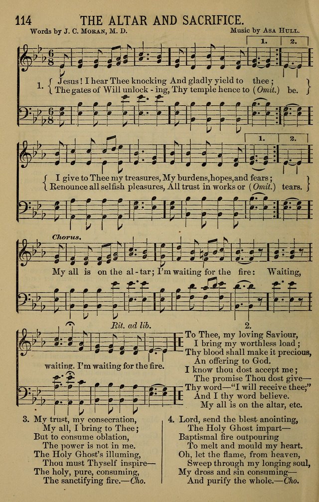 The Devotional Chimes: a choice collection of new and standard hymns and tunes, adapted to all occasions of social worship, family devotions, and congregational singing page 114