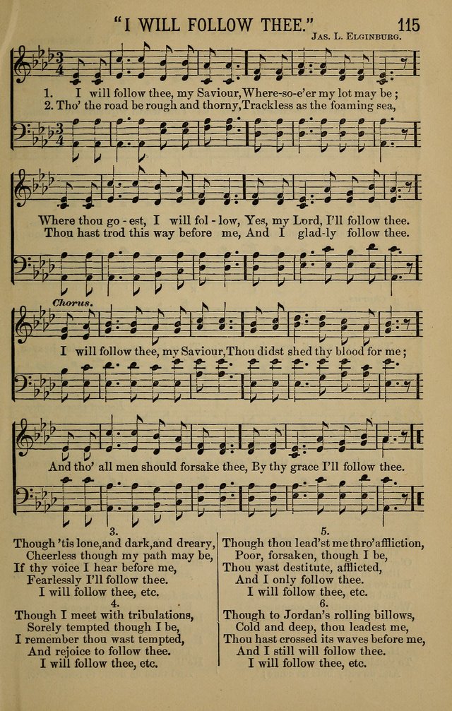 The Devotional Chimes: a choice collection of new and standard hymns and tunes, adapted to all occasions of social worship, family devotions, and congregational singing page 115