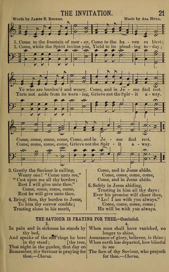 The Devotional Chimes: a choice collection of new and standard hymns and tunes, adapted to all occasions of social worship, family devotions, and congregational singing page 21