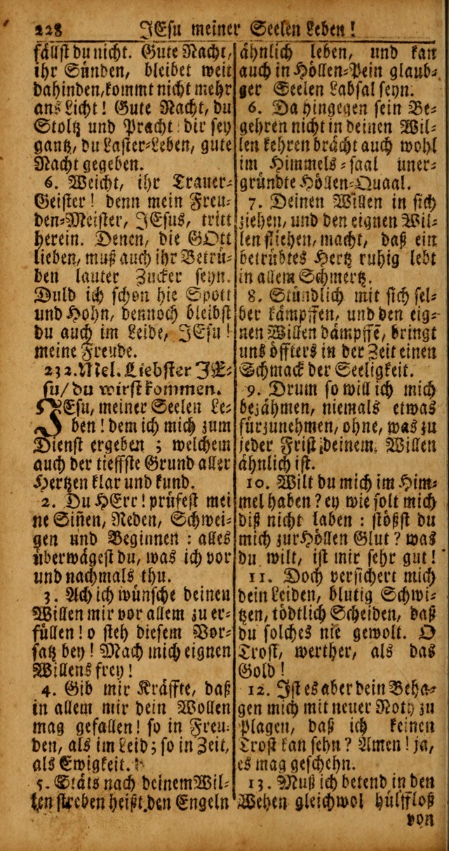 Das Kleine Davidische Psalterspiel der Kinder Zions von alten und neuen auserlesenen Geistes-Gesängen allen wahren heyls-begierigen Säuglingen der Weisheit, insonderheit aber denen Gemeinden des Herrn page 228