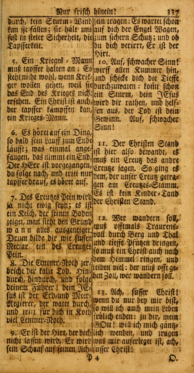 Das Kleine Davidische Psalterspiel der Kinder Zions: von alten und neuen auserlesenen Geistes-Gesängen allen wahren heuls-begierigen säuglingen der weisheit, infonderheit aber denen Gemeinden ... page 337