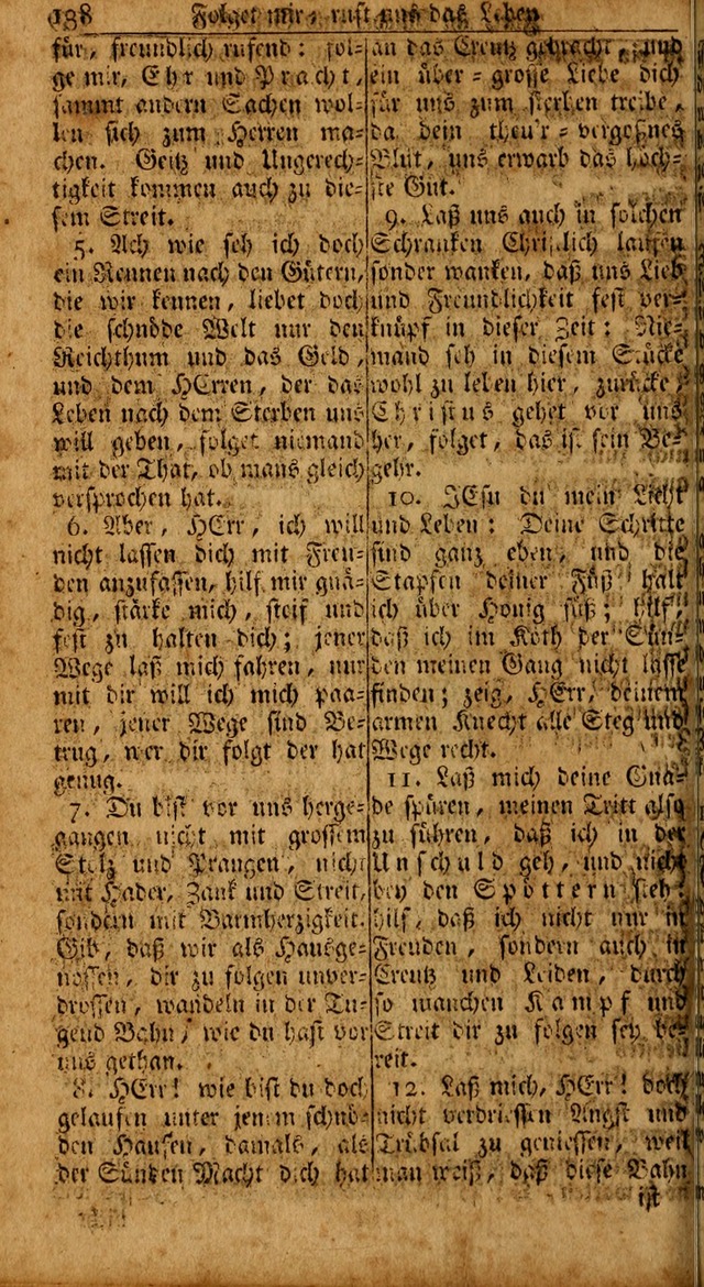Das Kleine Davidische Psalterspiel der Kinder Zions: von alten und neuen auserlesenen Geistes-Gesängen allen wahren heils-begierigen säuglingen der weisheit, infonderheit aber denen Gemeinden ... page 138