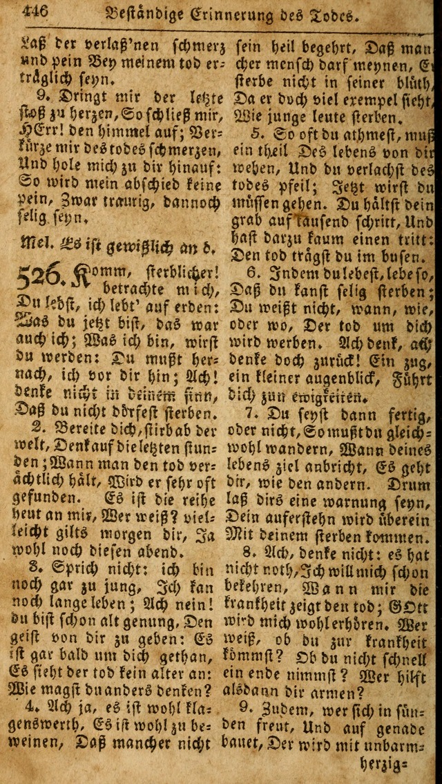 Das neue und verbesserte Gesangbuch, worinnen die Psalmen Davids samt iner Sammlung alter und neuer Geistreicher Lieder, sowohl für privat und Hausandachten, als auch für den öffentlichen..(5th Aufl.) page 602