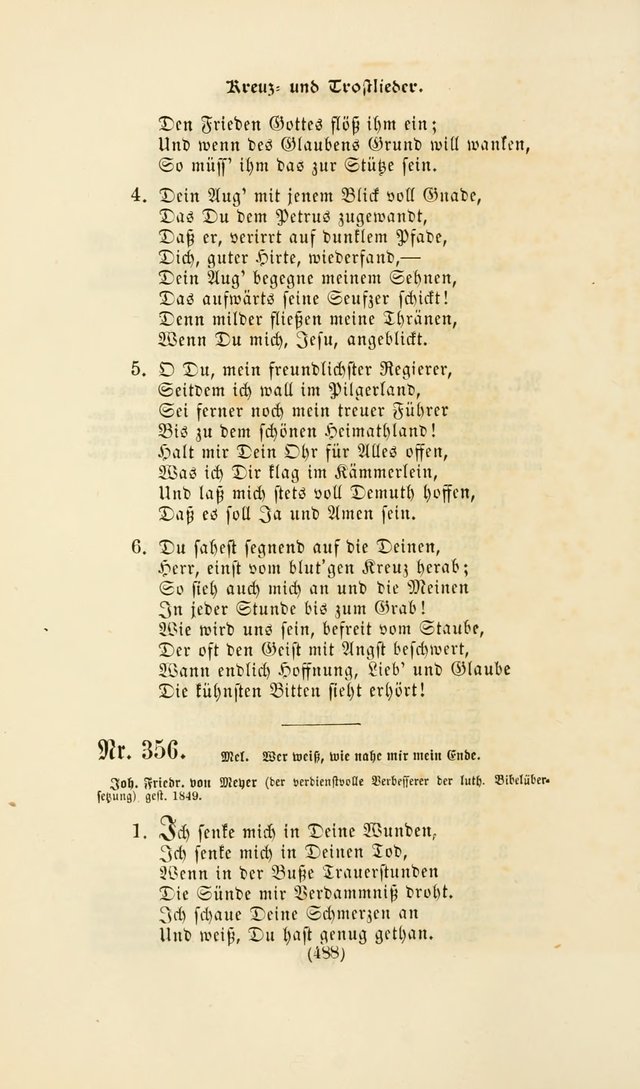 Deutsches Gesang- und Choralbuch: eine Auswahl geistlicher Lieder ... Neue, verbesserte und verhmehrte Aufl. page 485