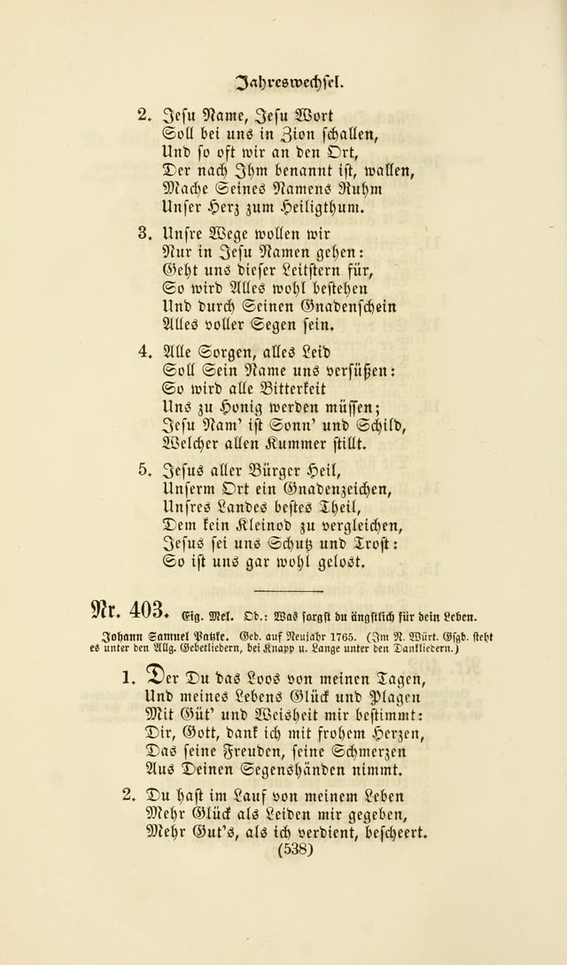Deutsches Gesang- und Choralbuch: eine Auswahl geistlicher Lieder ... Neue, verbesserte und verhmehrte Aufl. page 535