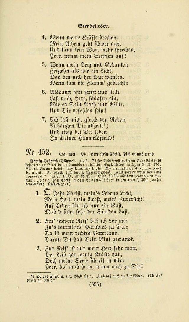 Deutsches Gesang- und Choralbuch: eine Auswahl geistlicher Lieder ... Neue, verbesserte und verhmehrte Aufl. page 592