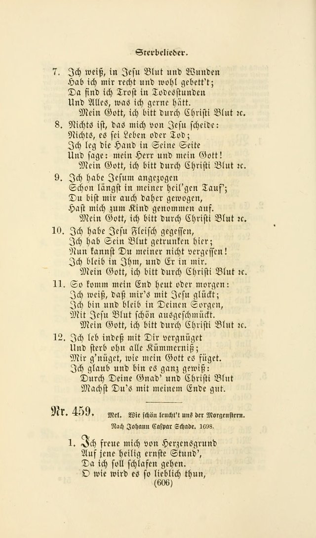 Deutsches Gesang- und Choralbuch: eine Auswahl geistlicher Lieder ... Neue, verbesserte und verhmehrte Aufl. page 603