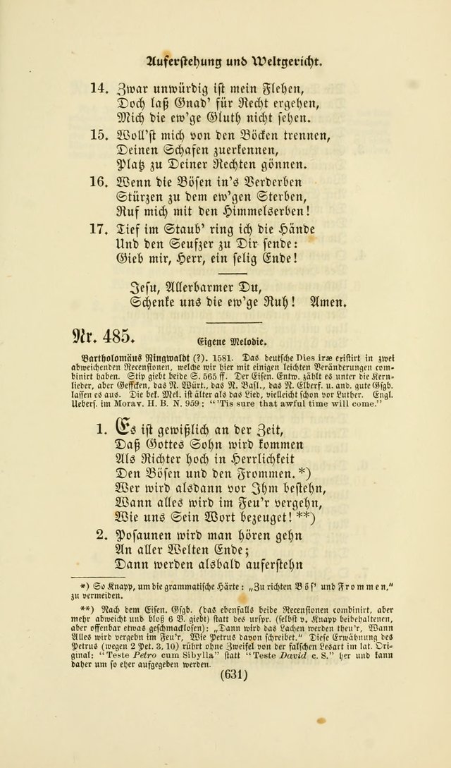 Deutsches Gesang- und Choralbuch: eine Auswahl geistlicher Lieder ... Neue, verbesserte und verhmehrte Aufl. page 628