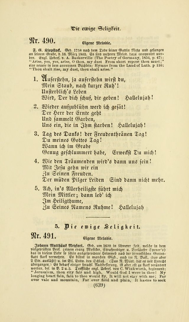 Deutsches Gesang- und Choralbuch: eine Auswahl geistlicher Lieder ... Neue, verbesserte und verhmehrte Aufl. page 636