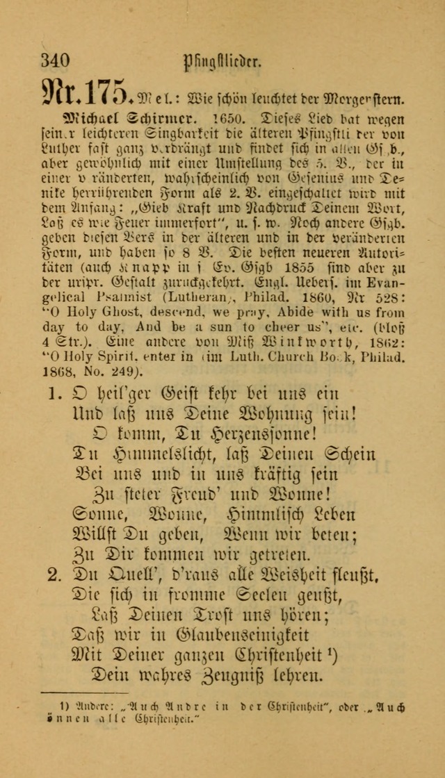 Deutsches Gesangbuch: eine auswahl geistlicher Lieder aus allen Zeiten der Christlichen Kirche für kirchliche und häusliche Gebrauch (Neue, verb. und verm. Aufl) page 340