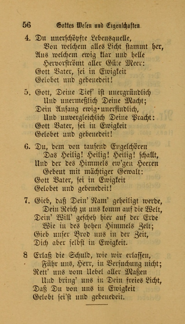 Deutsches Gesangbuch: eine auswahl geistlicher Lieder aus allen Zeiten der Christlichen Kirche für kirchliche und häusliche Gebrauch (Neue, verb. und verm. Aufl) page 56