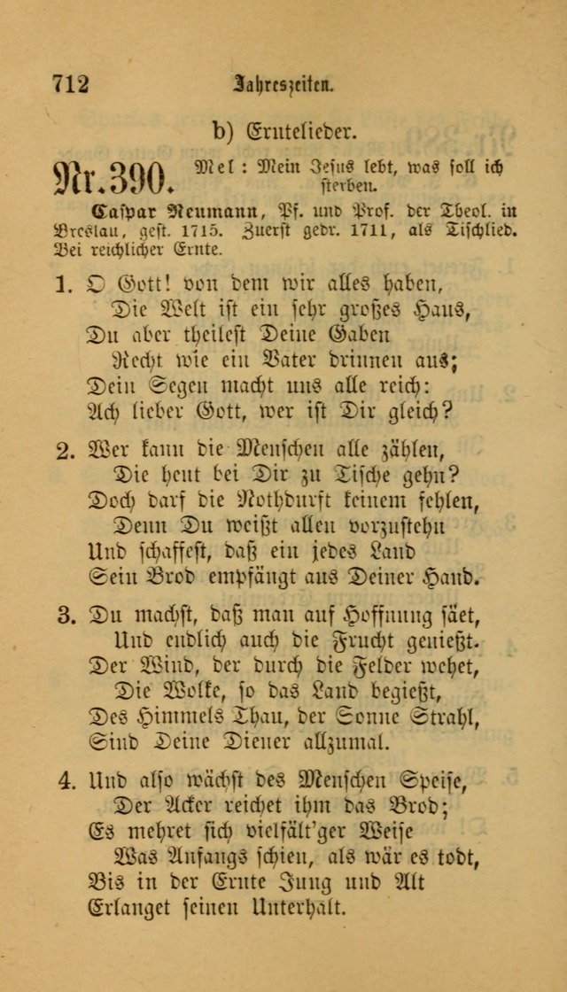 Deutsches Gesangbuch: eine auswahl geistlicher Lieder aus allen Zeiten der Christlichen Kirche für kirchliche und häusliche Gebrauch (Neue, verb. und verm. Aufl) page 714