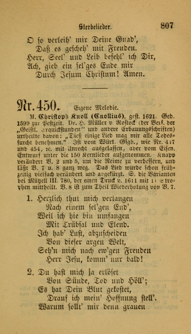 Deutsches Gesangbuch: eine auswahl geistlicher Lieder aus allen Zeiten der Christlichen Kirche für kirchliche und häusliche Gebrauch (Neue, verb. und verm. Aufl) page 809