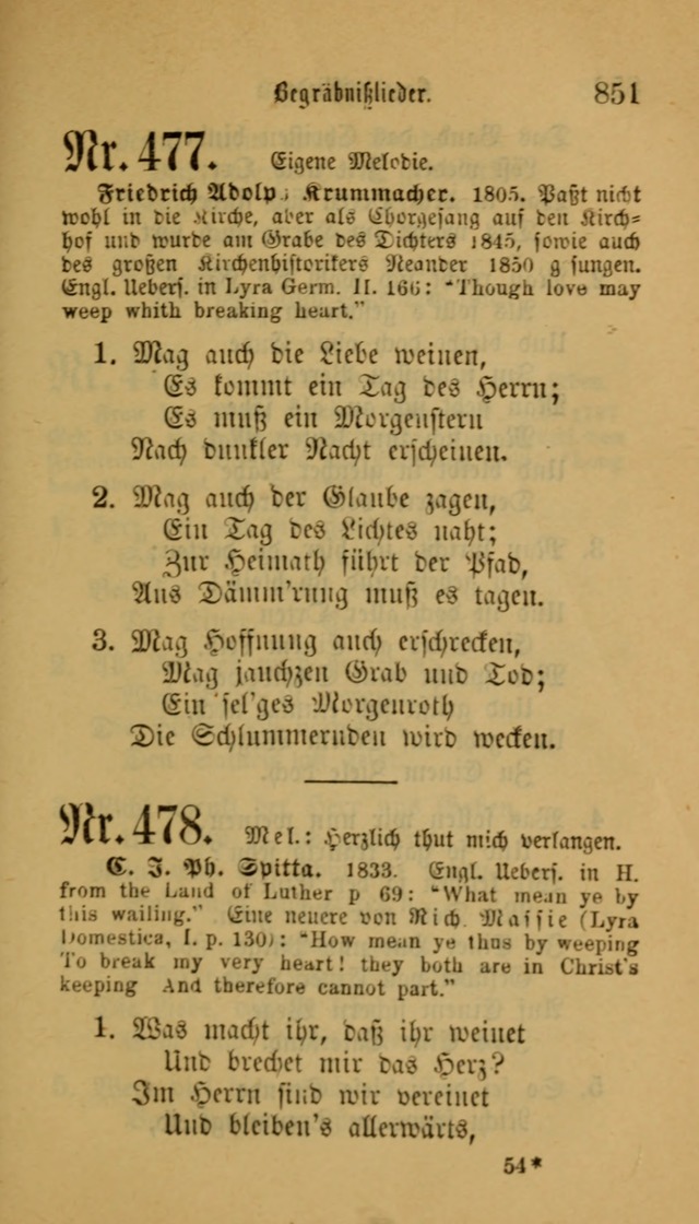 Deutsches Gesangbuch: eine auswahl geistlicher Lieder aus allen Zeiten der Christlichen Kirche für kirchliche und häusliche Gebrauch (Neue, verb. und verm. Aufl) page 853