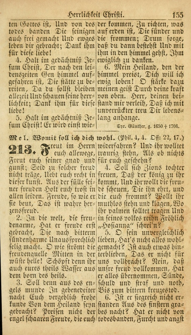 Deutsches Gesangbuch für die Evangelisch-Luterische Kirche in den Vereinigten Staaten: herausgegeben mit kirchlicher Genehmigung  page 155