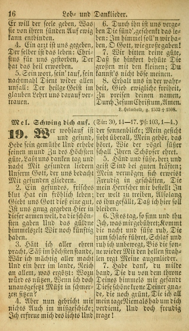 Deutsches Gesangbuch für die Evangelisch-Luterische Kirche in den Vereinigten Staaten: herausgegeben mit kirchlicher Genehmigung  page 16