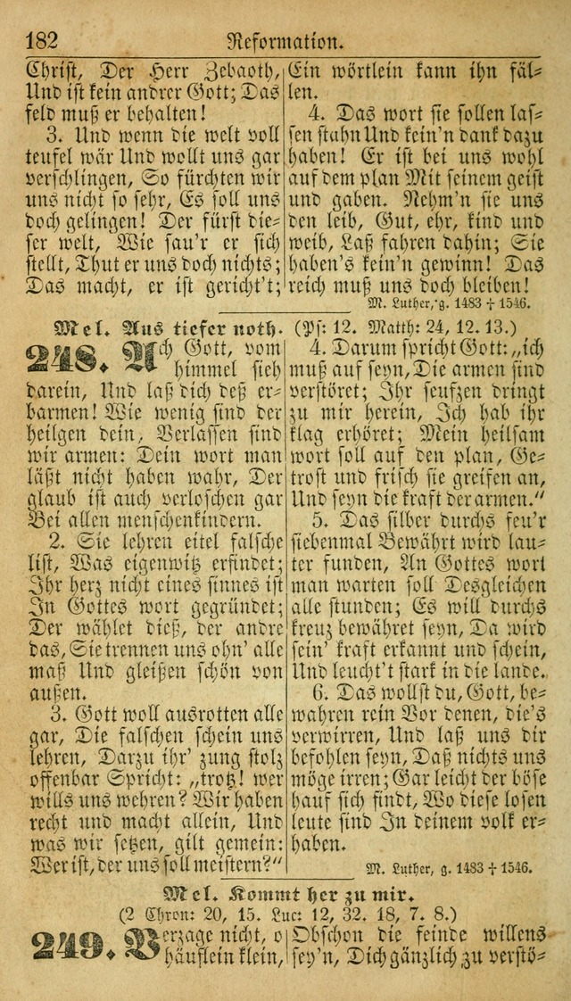 Deutsches Gesangbuch für die Evangelisch-Luterische Kirche in den Vereinigten Staaten: herausgegeben mit kirchlicher Genehmigung  page 182