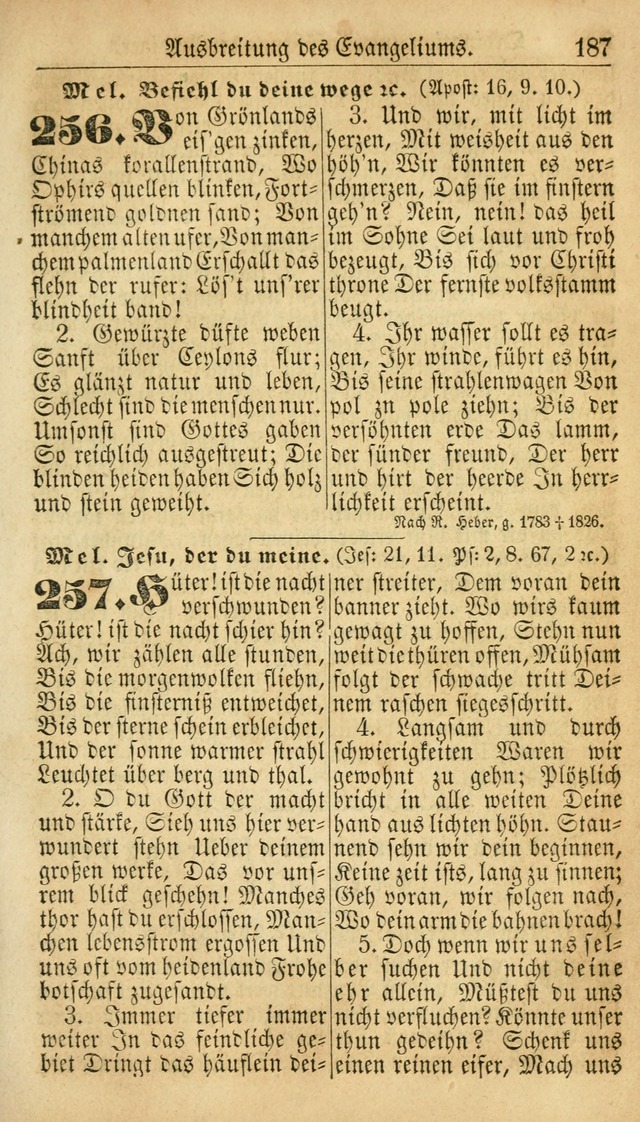 Deutsches Gesangbuch für die Evangelisch-Luterische Kirche in den Vereinigten Staaten: herausgegeben mit kirchlicher Genehmigung  page 187