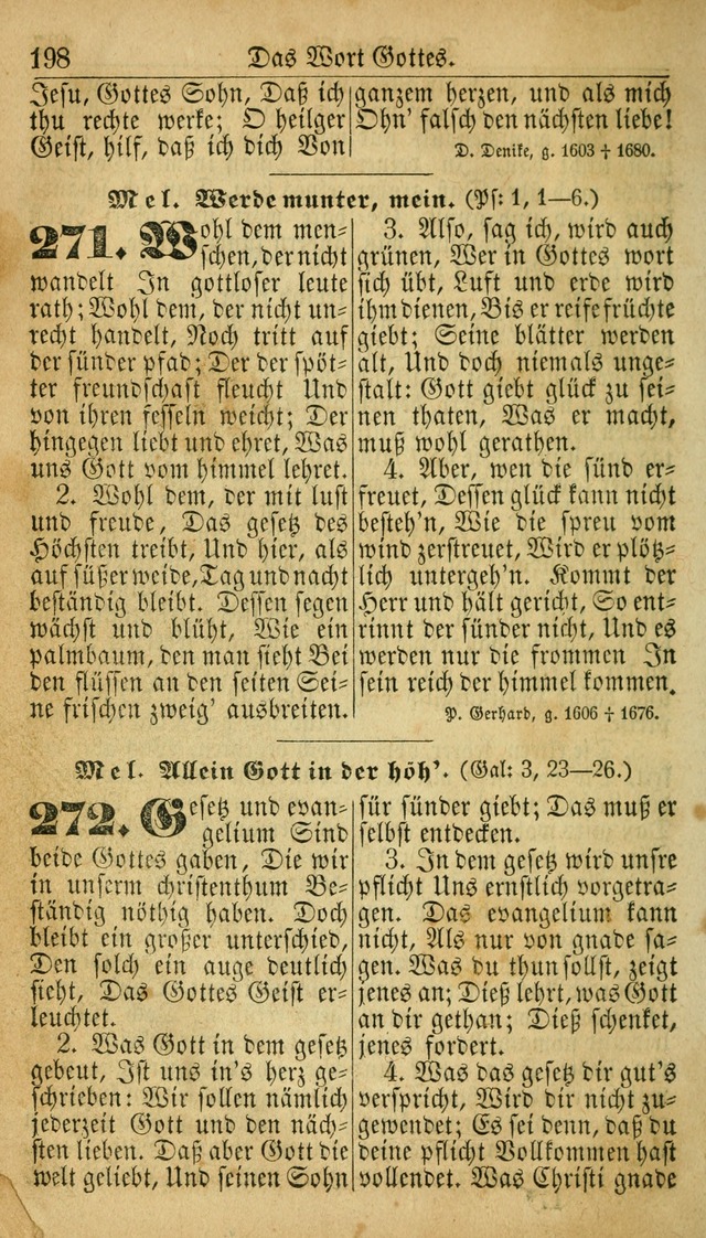 Deutsches Gesangbuch für die Evangelisch-Luterische Kirche in den Vereinigten Staaten: herausgegeben mit kirchlicher Genehmigung  page 198