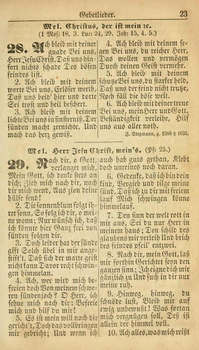 Deutsches Gesangbuch für die Evangelisch-Luterische Kirche in den Vereinigten Staaten: herausgegeben mit kirchlicher Genehmigung  page 23