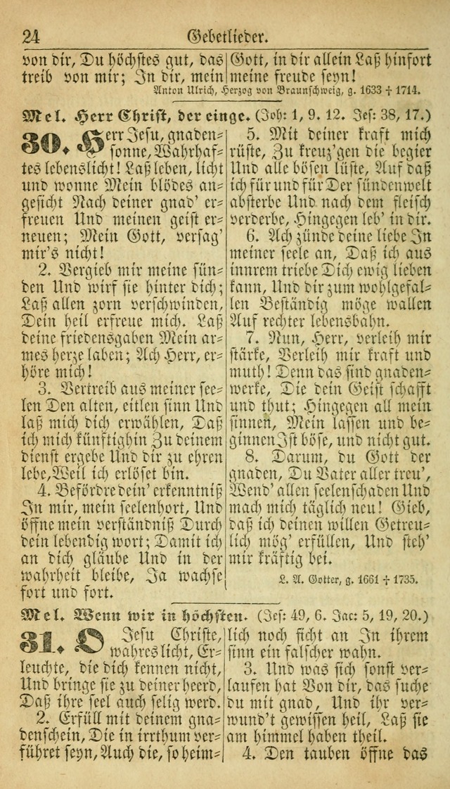 Deutsches Gesangbuch für die Evangelisch-Luterische Kirche in den Vereinigten Staaten: herausgegeben mit kirchlicher Genehmigung  page 24
