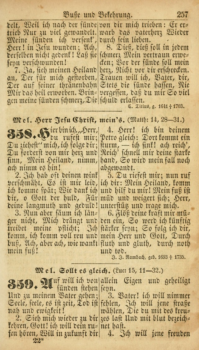 Deutsches Gesangbuch für die Evangelisch-Luterische Kirche in den Vereinigten Staaten: herausgegeben mit kirchlicher Genehmigung  page 257