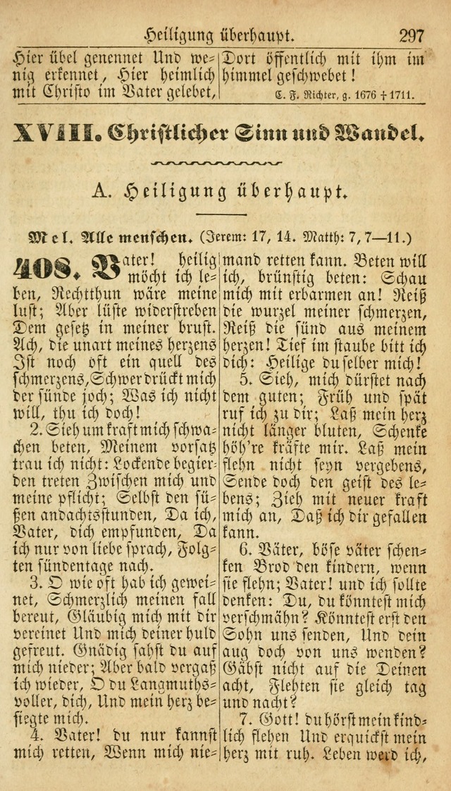 Deutsches Gesangbuch für die Evangelisch-Luterische Kirche in den Vereinigten Staaten: herausgegeben mit kirchlicher Genehmigung  page 297