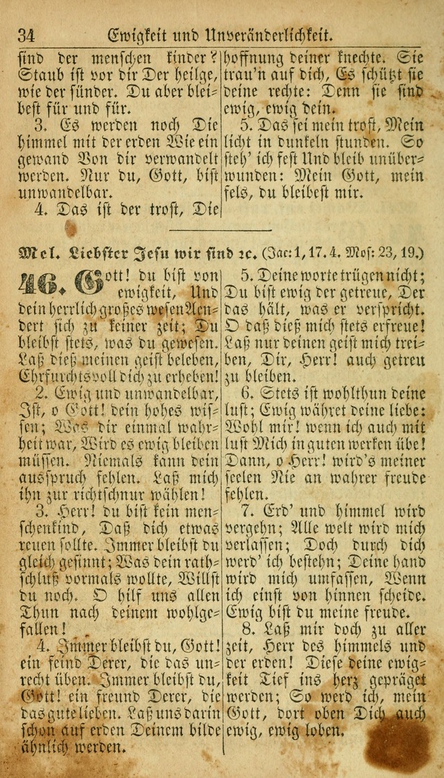 Deutsches Gesangbuch für die Evangelisch-Luterische Kirche in den Vereinigten Staaten: herausgegeben mit kirchlicher Genehmigung  page 34