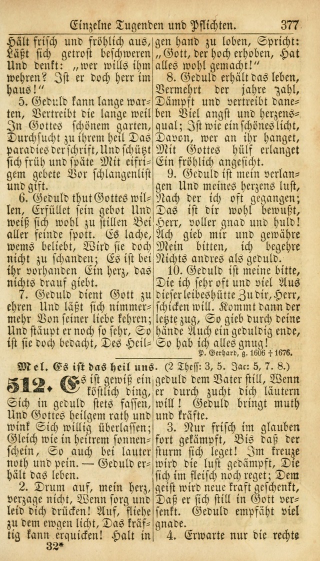 Deutsches Gesangbuch für die Evangelisch-Luterische Kirche in den Vereinigten Staaten: herausgegeben mit kirchlicher Genehmigung  page 377