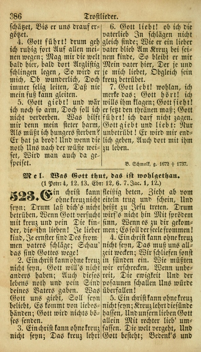 Deutsches Gesangbuch für die Evangelisch-Luterische Kirche in den Vereinigten Staaten: herausgegeben mit kirchlicher Genehmigung  page 386