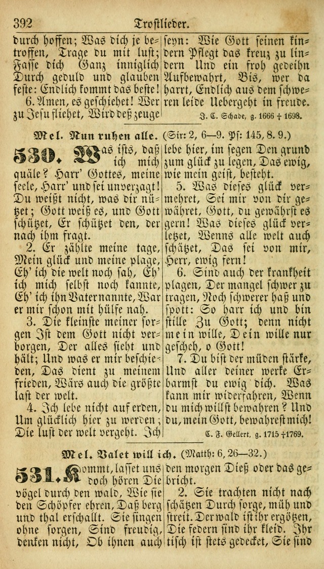 Deutsches Gesangbuch für die Evangelisch-Luterische Kirche in den Vereinigten Staaten: herausgegeben mit kirchlicher Genehmigung  page 392