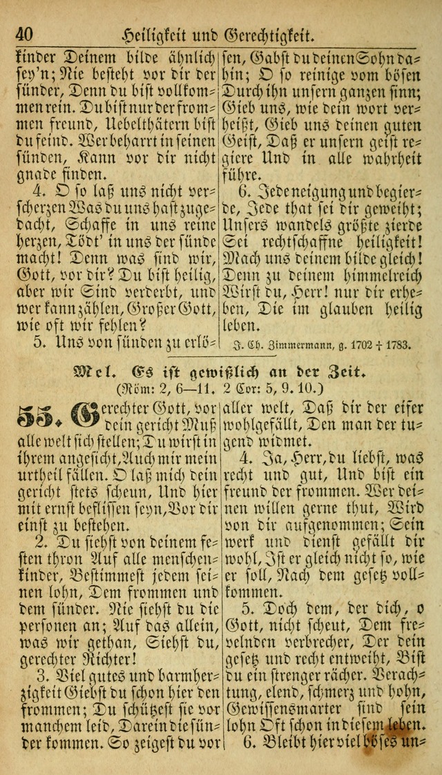 Deutsches Gesangbuch für die Evangelisch-Luterische Kirche in den Vereinigten Staaten: herausgegeben mit kirchlicher Genehmigung  page 40