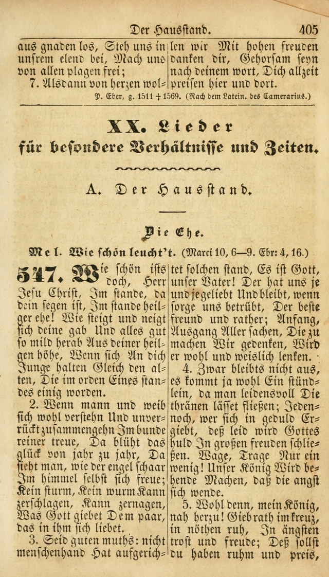 Deutsches Gesangbuch für die Evangelisch-Luterische Kirche in den Vereinigten Staaten: herausgegeben mit kirchlicher Genehmigung  page 405