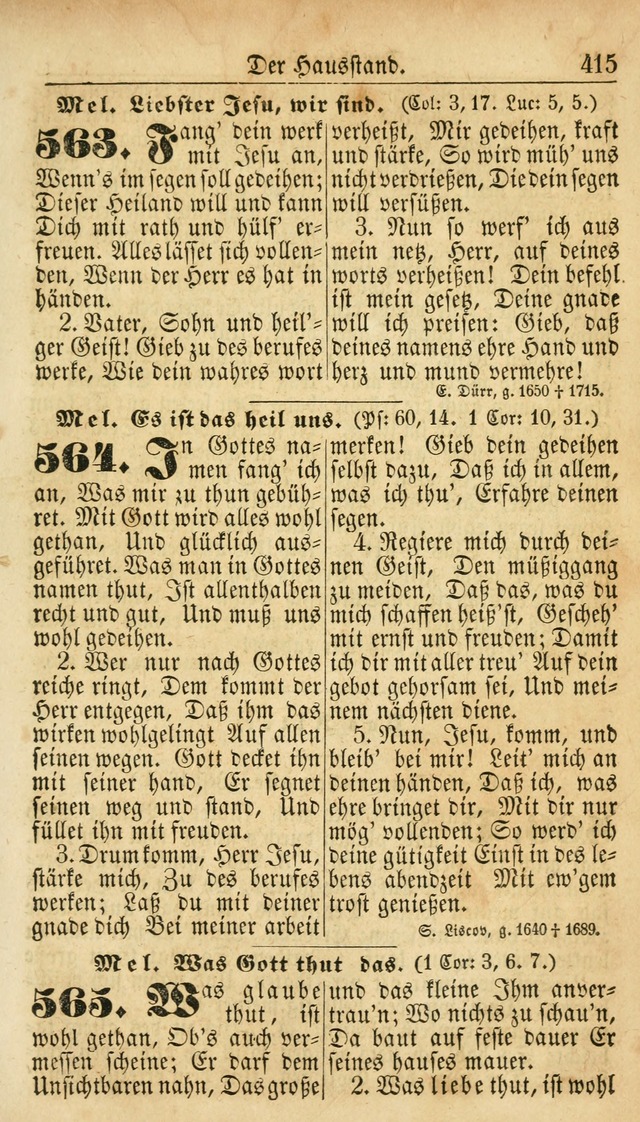 Deutsches Gesangbuch für die Evangelisch-Luterische Kirche in den Vereinigten Staaten: herausgegeben mit kirchlicher Genehmigung  page 415