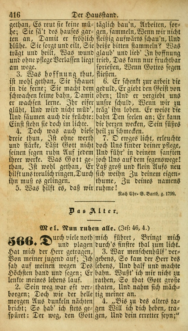 Deutsches Gesangbuch für die Evangelisch-Luterische Kirche in den Vereinigten Staaten: herausgegeben mit kirchlicher Genehmigung  page 416