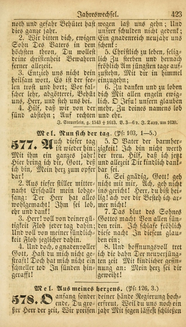 Deutsches Gesangbuch für die Evangelisch-Luterische Kirche in den Vereinigten Staaten: herausgegeben mit kirchlicher Genehmigung  page 423